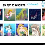 10 favorite mermaids meme