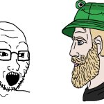 Soyboy vs Chad meme