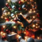 Juletrepynten før katten kom