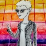 80s retro guy drawing | image tagged in drawing,art,1980s,80s,retro,mtv | made w/ Imgflip meme maker