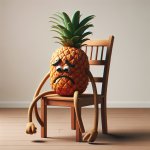 suffering pineapple on a chair