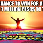 MBC Milyones 2024 (English Dub Version) | CHANCE TO WIN FOR GO FOR 1 MILLION PESOS TO THE | image tagged in he shoots he scores,mbc milyones,meme,radio commercial,philippines,jingle | made w/ Imgflip meme maker