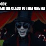 Am I the only one who kinda feels bad for him? | NOBODY:
THE ENTIRE CLASS TO THAT ONE FAT KID: | image tagged in gifs,lol so funny | made w/ Imgflip video-to-gif maker