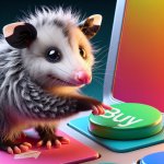 Cute Opposum clickng buy button