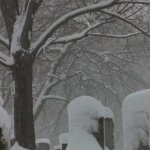 Wintertime In the Cemetery. meme