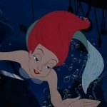 ariel swimming around