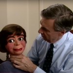 Mr. Rodgers strangles puppet