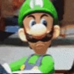 luigi flips you off GIF Template