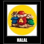 ALVINNNN | HALAL | image tagged in black frame | made w/ Imgflip meme maker