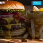 Tifflamemez burger and fries announcement template meme