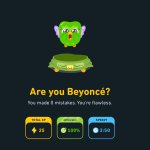 Beyoncé Duolingo template