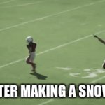 BAM!!! | ME AFTER MAKING A SNOWMAN | image tagged in gifs,snowman | made w/ Imgflip video-to-gif maker