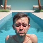 Guy Crying In The Pool