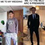 miraculous office arc 9 dropping today | ME TO THE MLO ARC 9 PREMIERE; ME TO MY WEDDING | image tagged in my aunts wedding | made w/ Imgflip meme maker