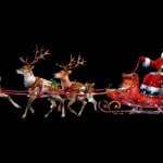 Santa Claus in sled