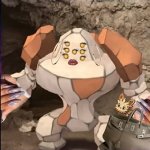 Regirock holding a handbag template