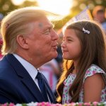 Donald Trump kissing little girl JPP