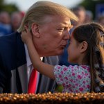 Donald Trump kissing little girl JPP