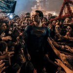 Crowd surrounding superman