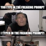 kewlew choppers | HEY SHOW ME HOW TO USE THIS AI; YOU TYPE IN THE FREAKING PROMPT; I TYPED IN THE FREAKING PROMPT! YOU HAVE TO BE DESCRIPTIVE AND MAKE SENSE; NOW YOU FREAKING TELL ME! | image tagged in la choppers staring kewlew,kewlew | made w/ Imgflip meme maker