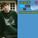 LucotIC's Powfu announcement template meme