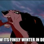 Its Snow Its Finely Winter In December | ITS SNOW ITS FINELY WINTER IN DECEMBER | image tagged in steele,jim cummings,balto | made w/ Imgflip meme maker