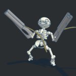 Claire skeleton with guns