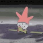 Patrick star running in underwear