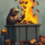 sloth dumpster fire