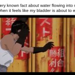 flowing.. NOOOOOO | Every known fact about water flowing into my head when it feels like my bladder is about to explode | image tagged in gifs,memes,water,relatable | made w/ Imgflip video-to-gif maker