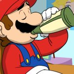 mario drinking meme