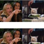 women yelling cat (dual)