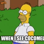 me be like | ME WHEN I SEE COCOMELON | image tagged in gifs,homer simpson in bush - large | made w/ Imgflip video-to-gif maker