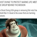 Ghost Diving group | image tagged in gifs,blank white template,memes,hero,i see this as an absolute win,ocean | made w/ Imgflip video-to-gif maker