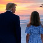 Donald Trump girl sunset island beach JPP