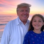 Donald Trump girl sunset island boat JPP