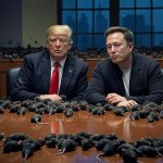 Donald Trump Elon Musk #Elonald rats at table meme