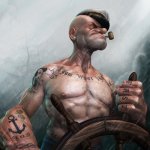 Badass Popeye | image tagged in badass popeye | made w/ Imgflip meme maker