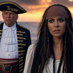 Trump pirate young woman