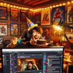 streamer celebrating his 22nd birthday