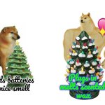 Cheesey Holiday Tree | Plugs in
melts scented
 wax; Needs batteries no nice smell | image tagged in crying cheems vs buffdoge | made w/ Imgflip meme maker