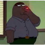 Peter smoking