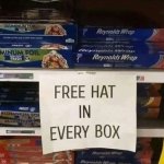 Aluminum Foil - Free Hat in every box conspiracy theory theorist