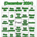 Girs bingo (december 2024) meme