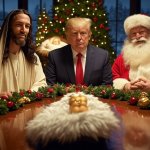 Jesus Trump and Santa 1