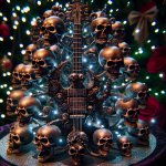 Skull guitar christmas tree