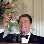 Reagan Raising Wine Glass