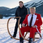 Donald Trump Elon Musk #elonald sled sleigh snow