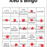 I got a bingo!!! | image tagged in iceu's bingo,bingo | made w/ Imgflip meme maker