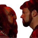 Riker Klingon Face To Face Transparent Background